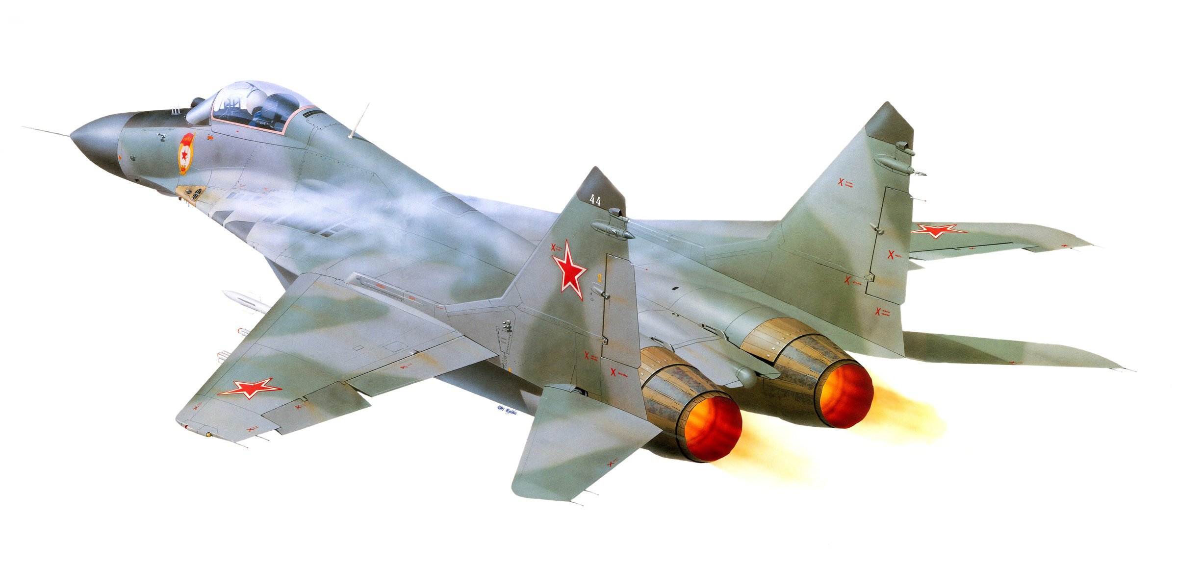 kunst flugzeug mig-29 mig-29 stützpunkt sowjetisch russisch mehrzweck leicht front kämpfer generationen okb mig luftwaffe russland