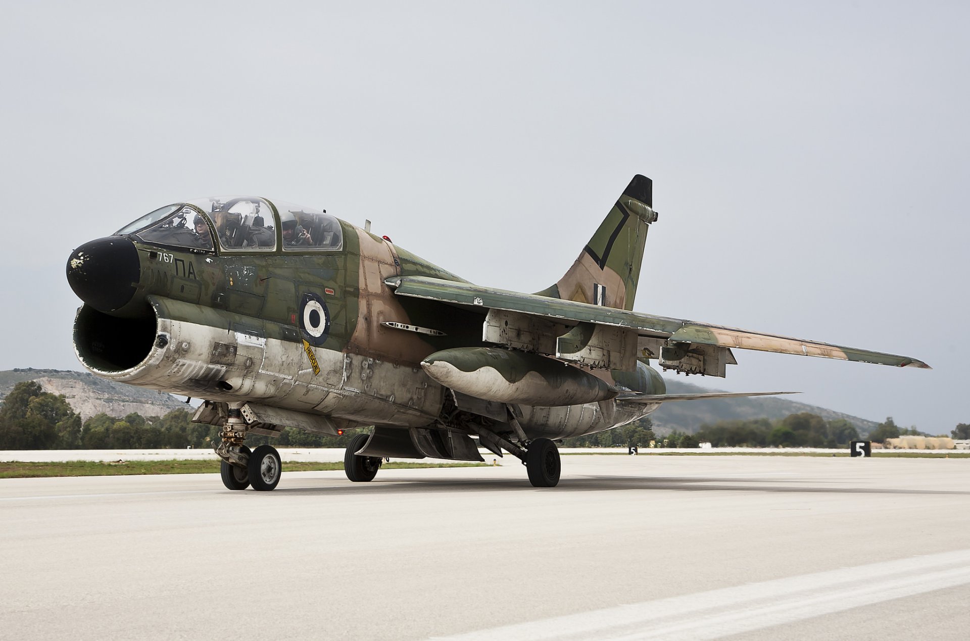 corsair ii a-7a aereo d attacco aeroporto