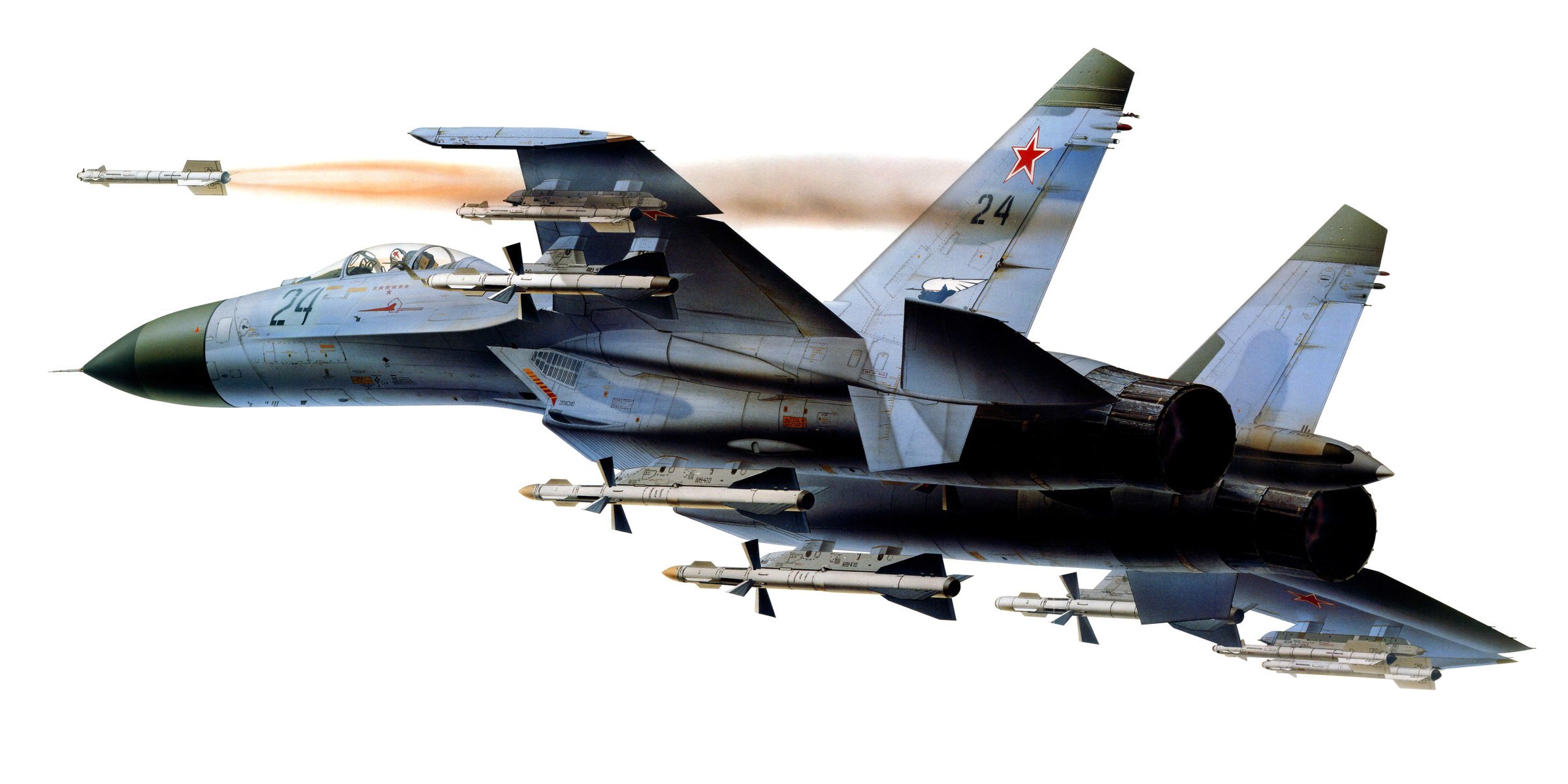 art aircraft su-27 su-27 russian multi-purpose highly maneuverable all-weather fighter generation okb sukhoi air force russia