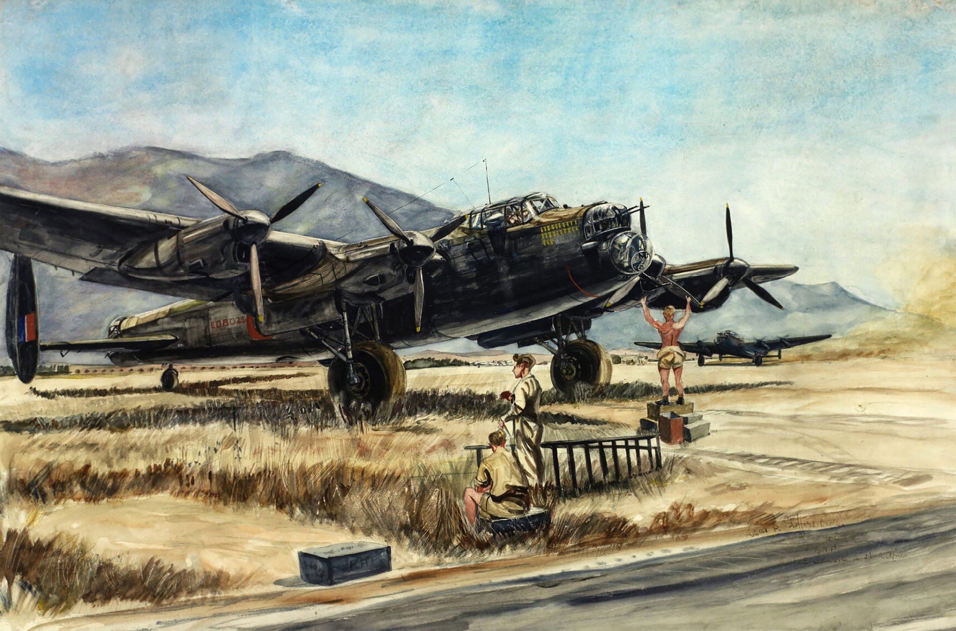 australia 1943 avro lancaster heavy four-engine bomber