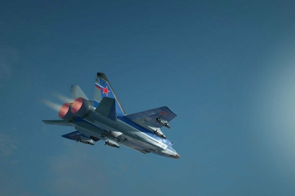 Fondo de pantalla ruso MIG-31 en el cielo