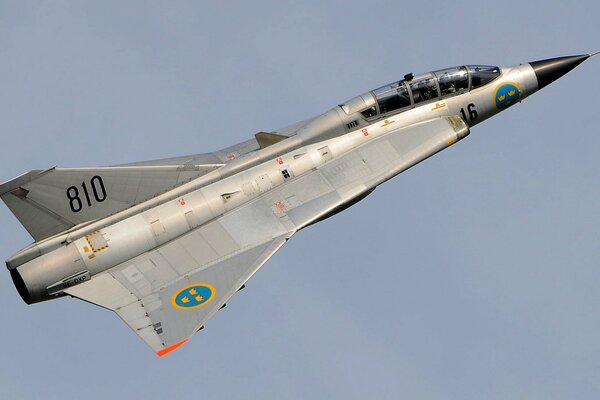 Testing the weapons of the Saab draken aircraft