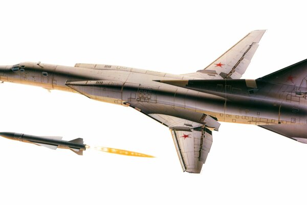 Misil supersónico, bombardero tu-22 con geometría de ala variable