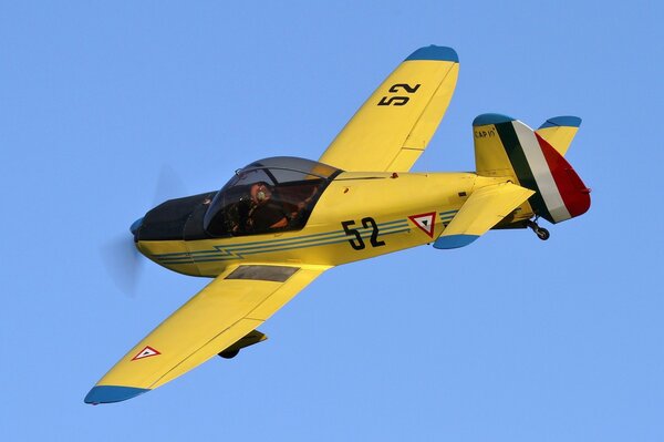 Französisches Kunstflugzeug. Foto