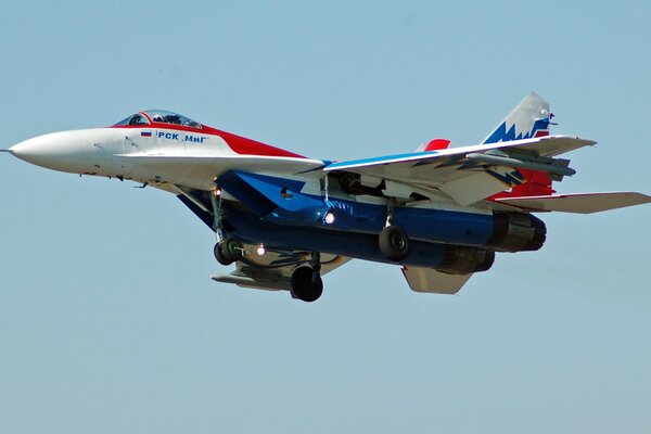 Avion MIG. Combattant dans le ciel. Bel avion. Avion militaire