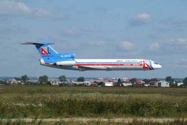 Passenger plane landing approach