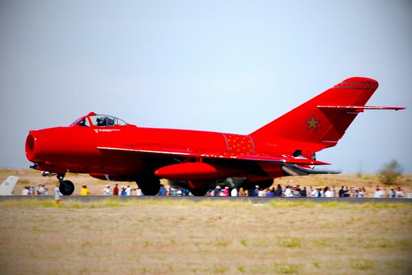 Red heavy -cargo jet - powered aircraft