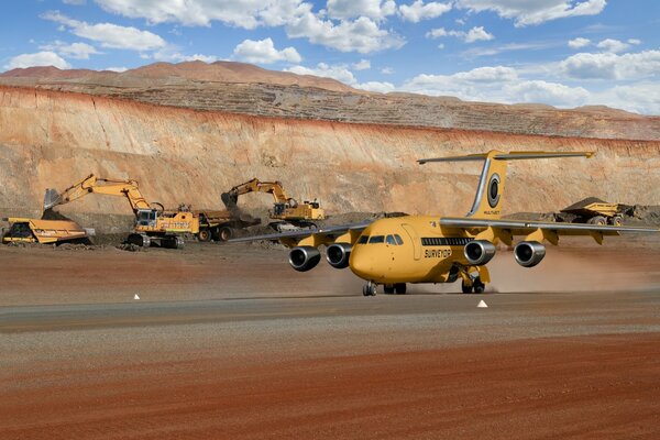 British planes. hills. sky