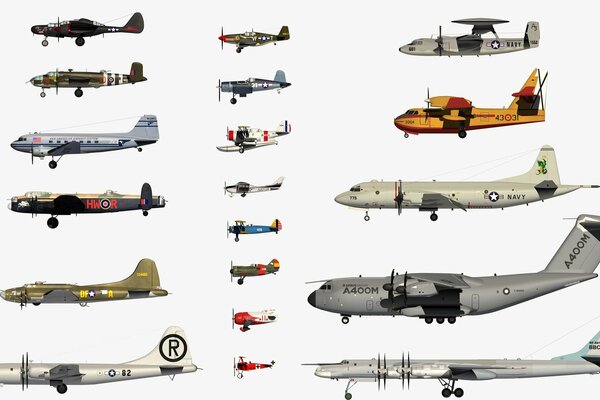 Изображения модификаций самолётов, произведённых в различных странах