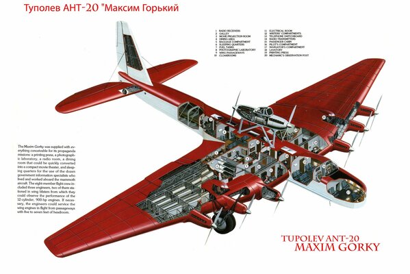 Multi-seat 8-engine Tupolev aircraft