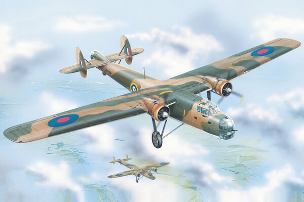 Рисунок британского военного бомбардировщика