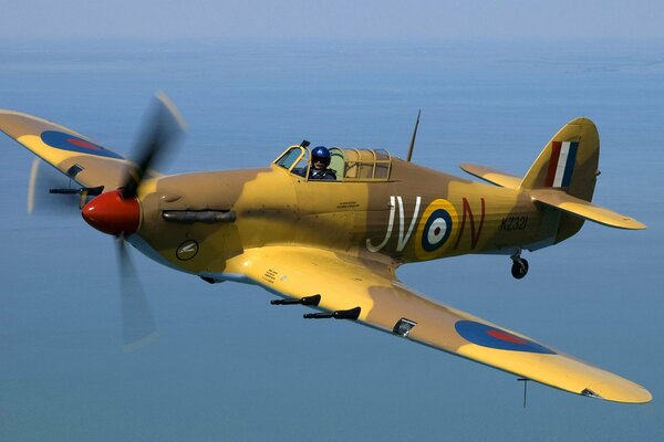 Avion de chasse avec pilote dans le Cockpit