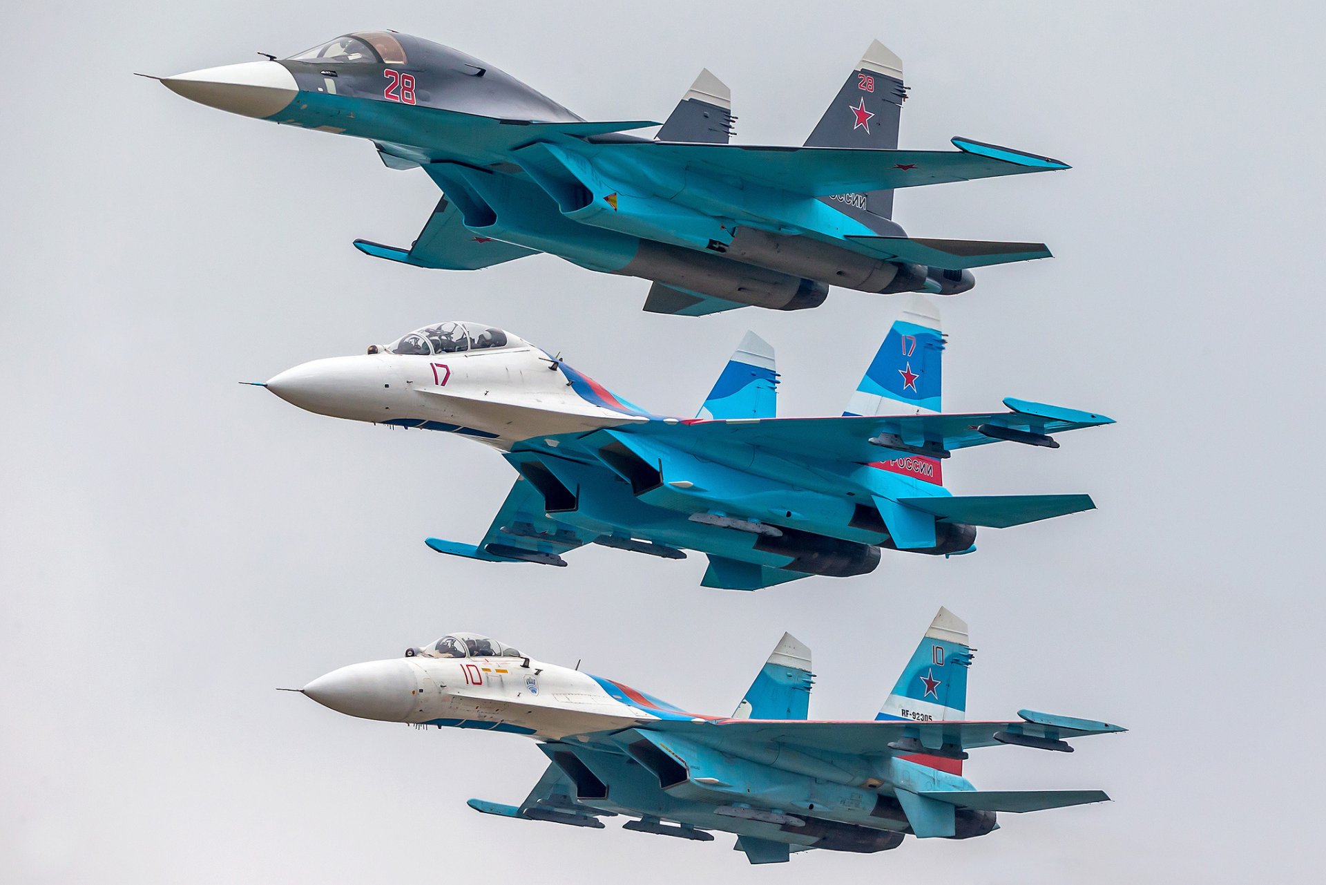 su-34 su-27ub su-27 combattants