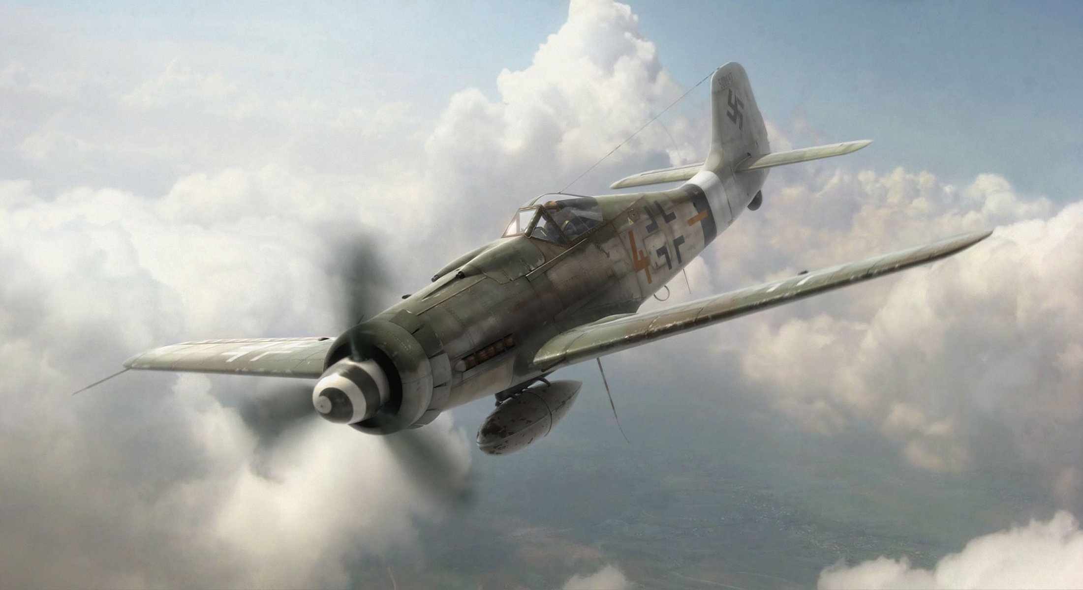 avion guerre mêlée ww2 avion allemand fw 190