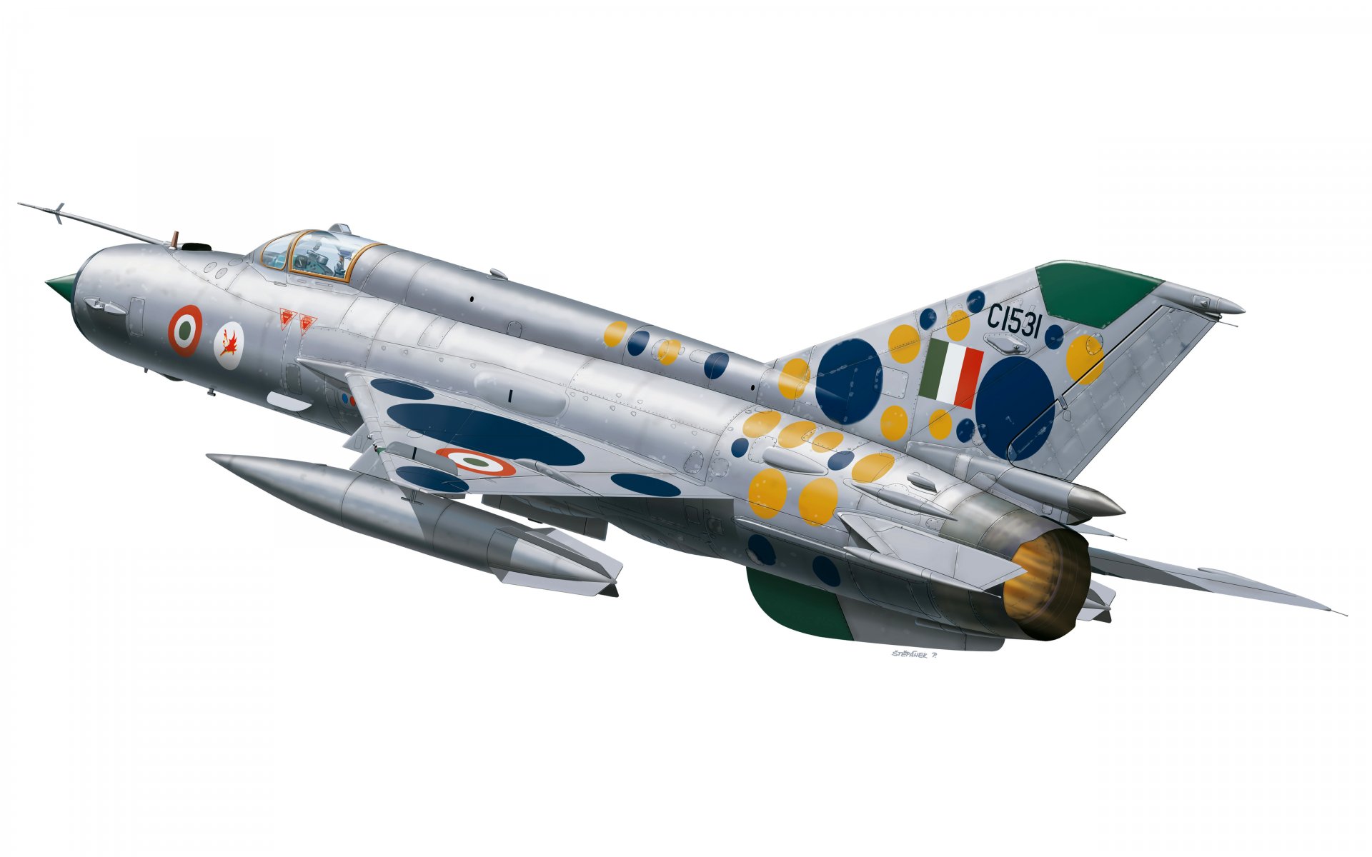 artistique avion mig-21 combattant soviétique polyvalent combattant premier avec triangulaire aile le plus commun supersonique combat dans le monde développé mikoyan bureau d études gurevich urss était en service utilisé armée de l air plus pays 65 inde