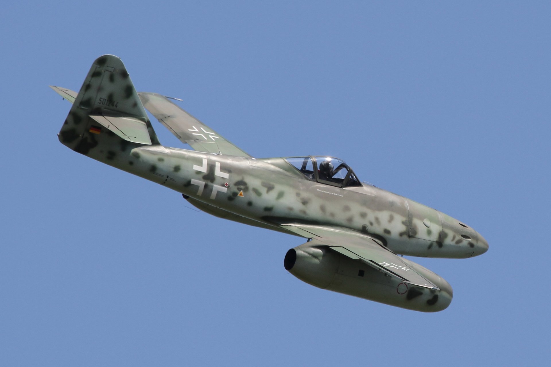 messerschmitt me.262 jet caza bombardero avión de reconocimiento tiempos segunda mundial guerra