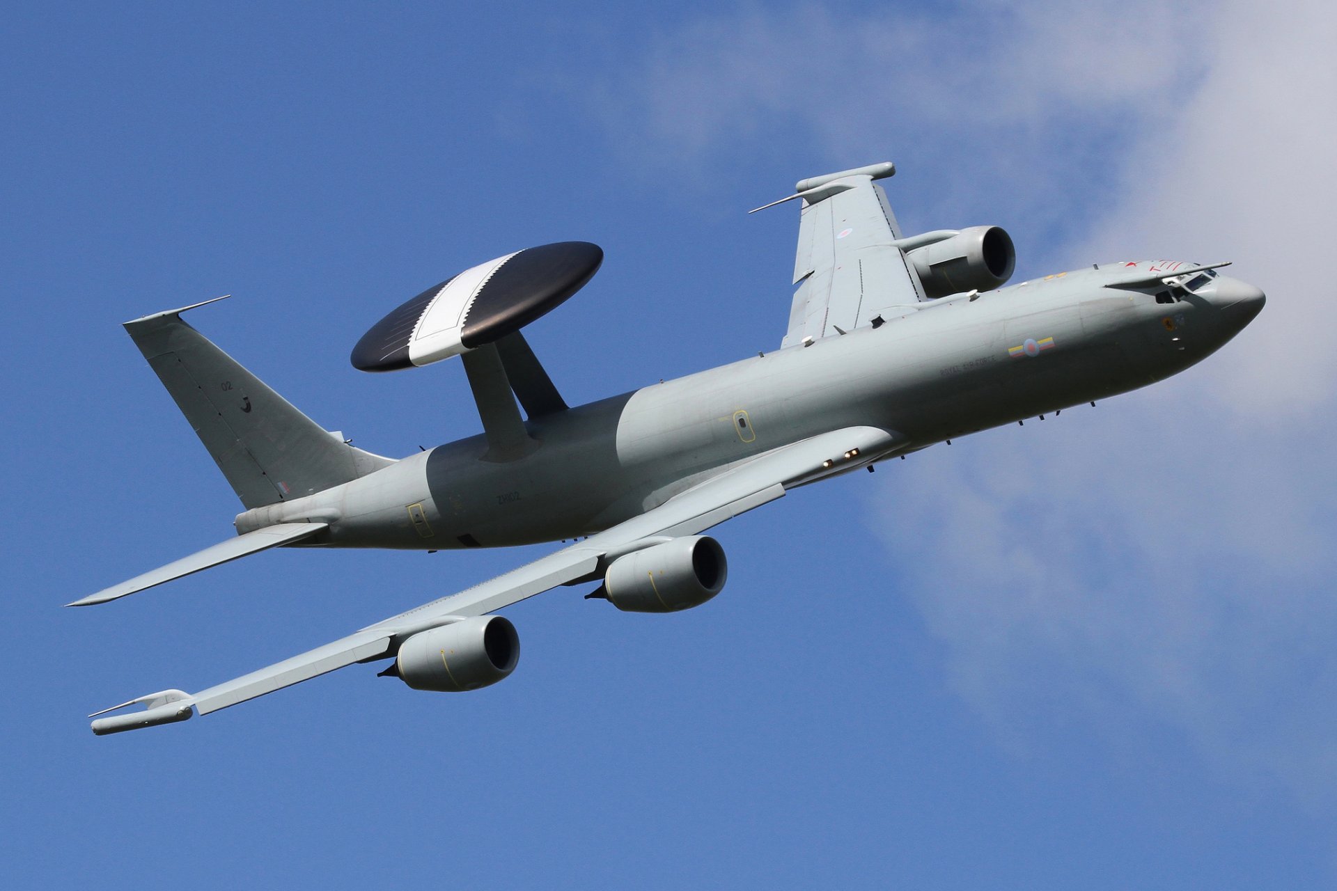 boeing e-3d sentry sentry avión largo alcance radar detección vuelo