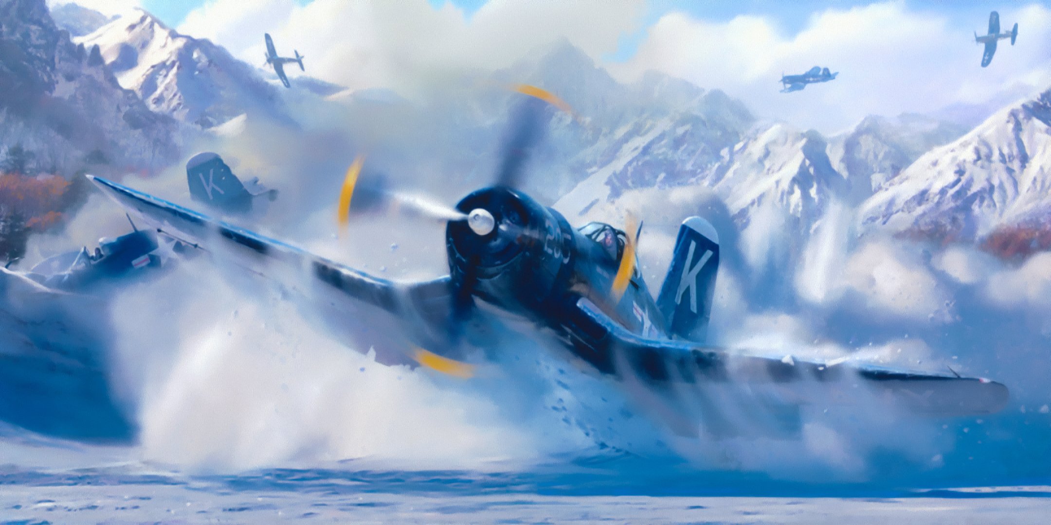 vout f4u corsair sztuka ww2 wojna malarstwo