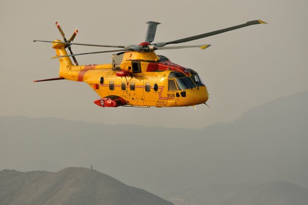 Vol de recherche et de sauvetage de l avion jaune CH-149