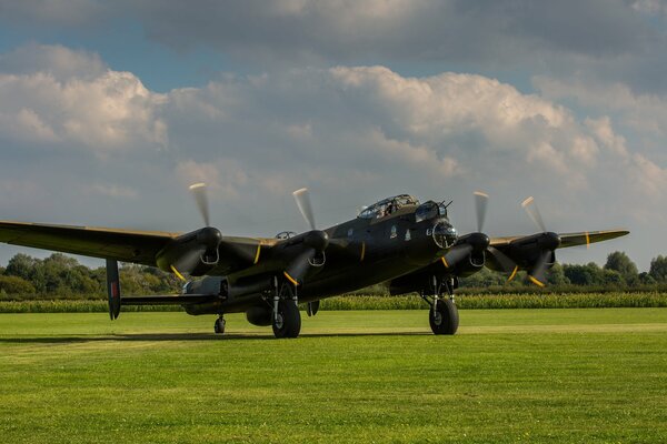 Heavy four - engine Lancaster bomber