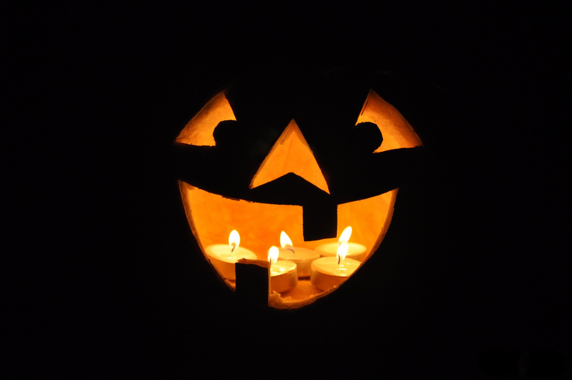 halloween calabaza sonrisa velas