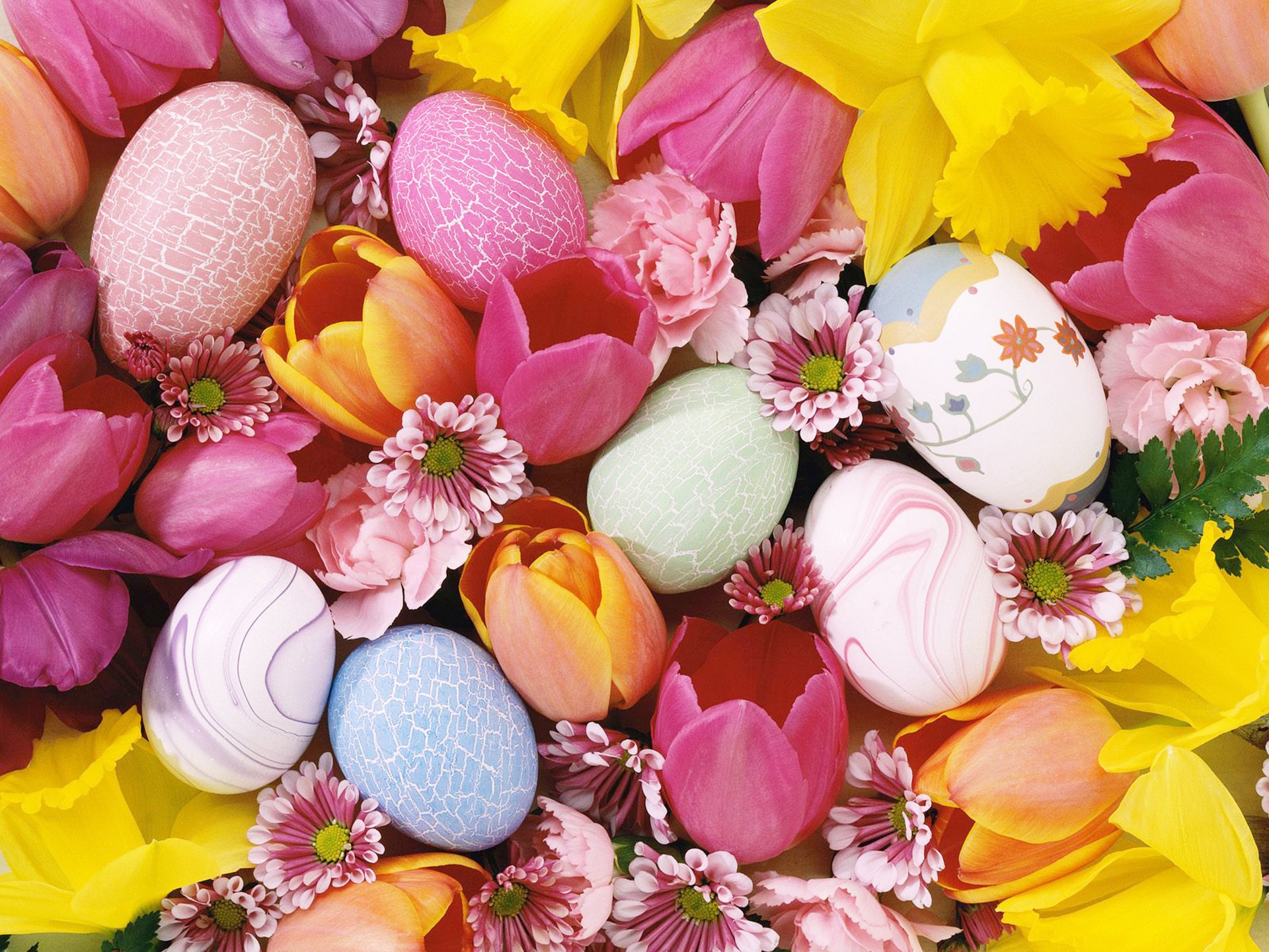 flower eggs bright easter