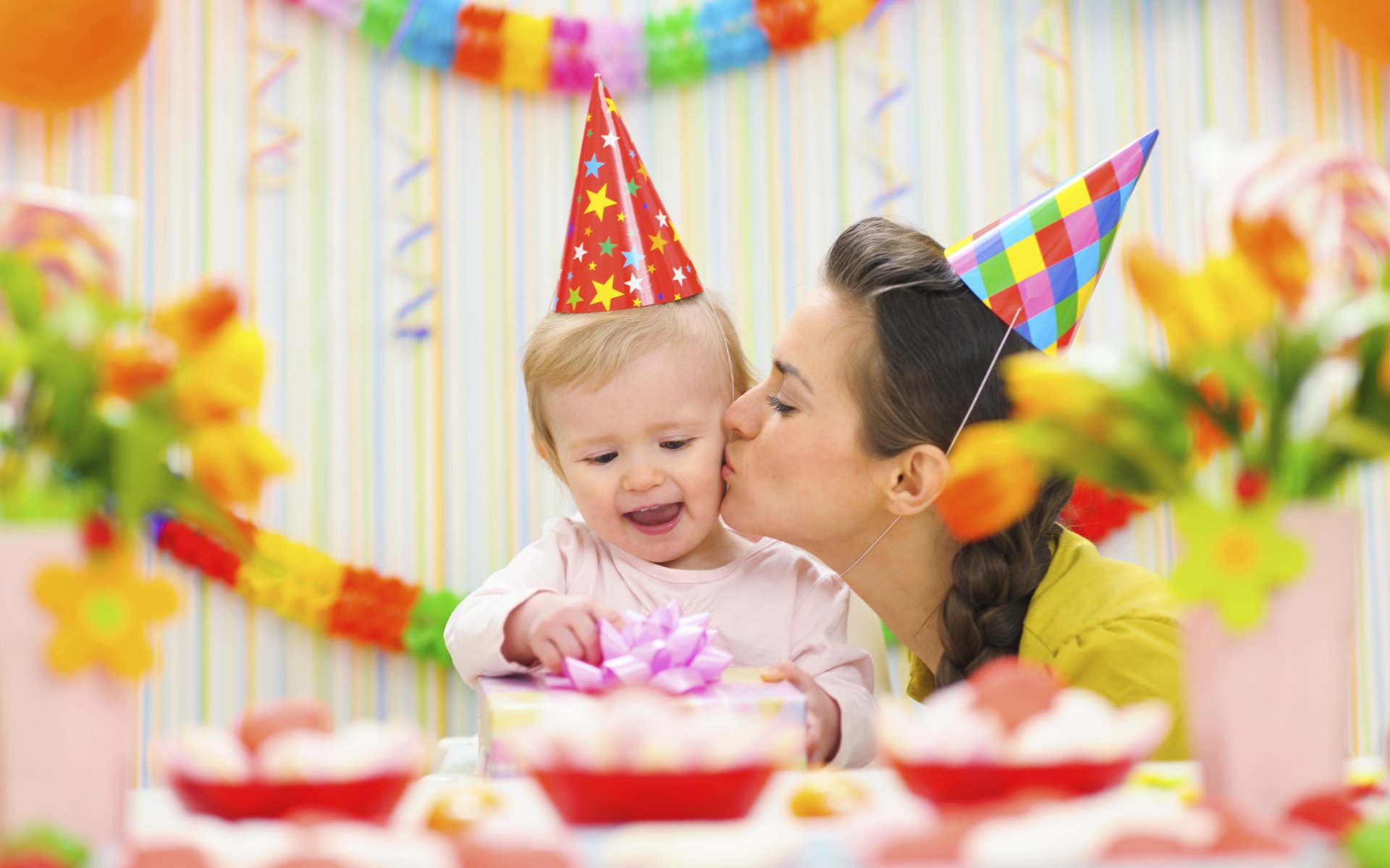 festivo escritorio mamá hijo cumpleaños