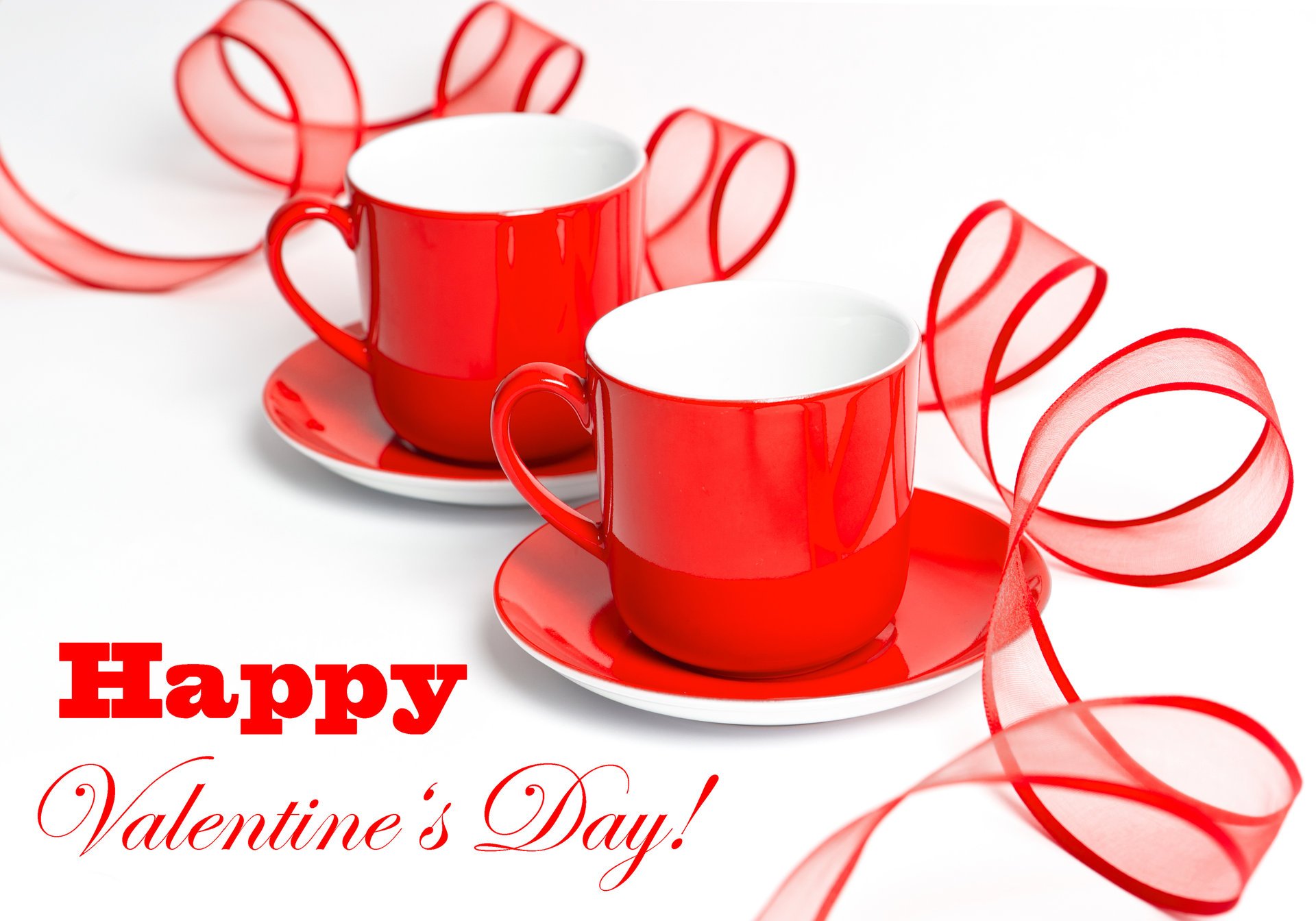 saint valentin tasses soucoupes ruban rouge