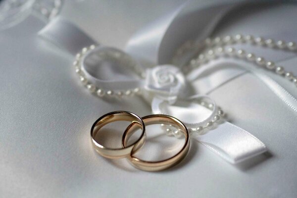 Два обручальных кольца на свадьбу