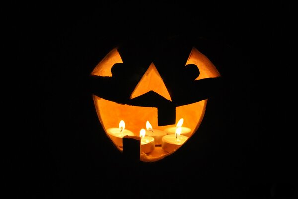 Bougies à la citrouille pour Halloween