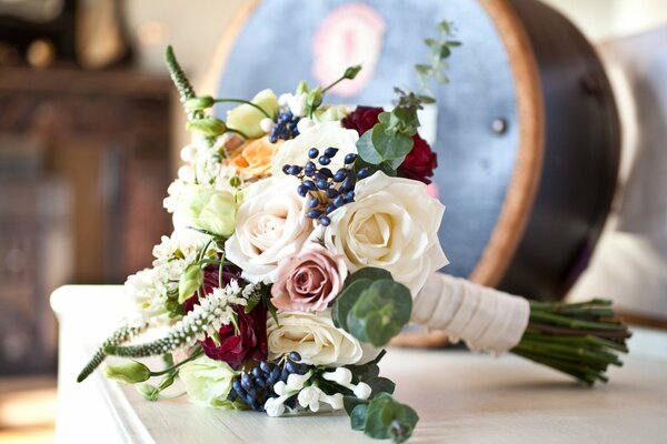 The idea of a beautiful flower bouquet