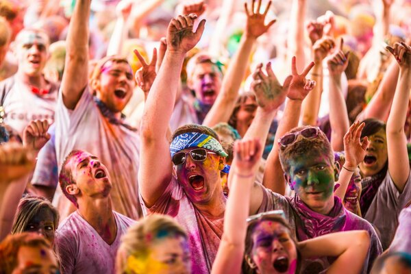 Fröhliches Fest der bunten Farben