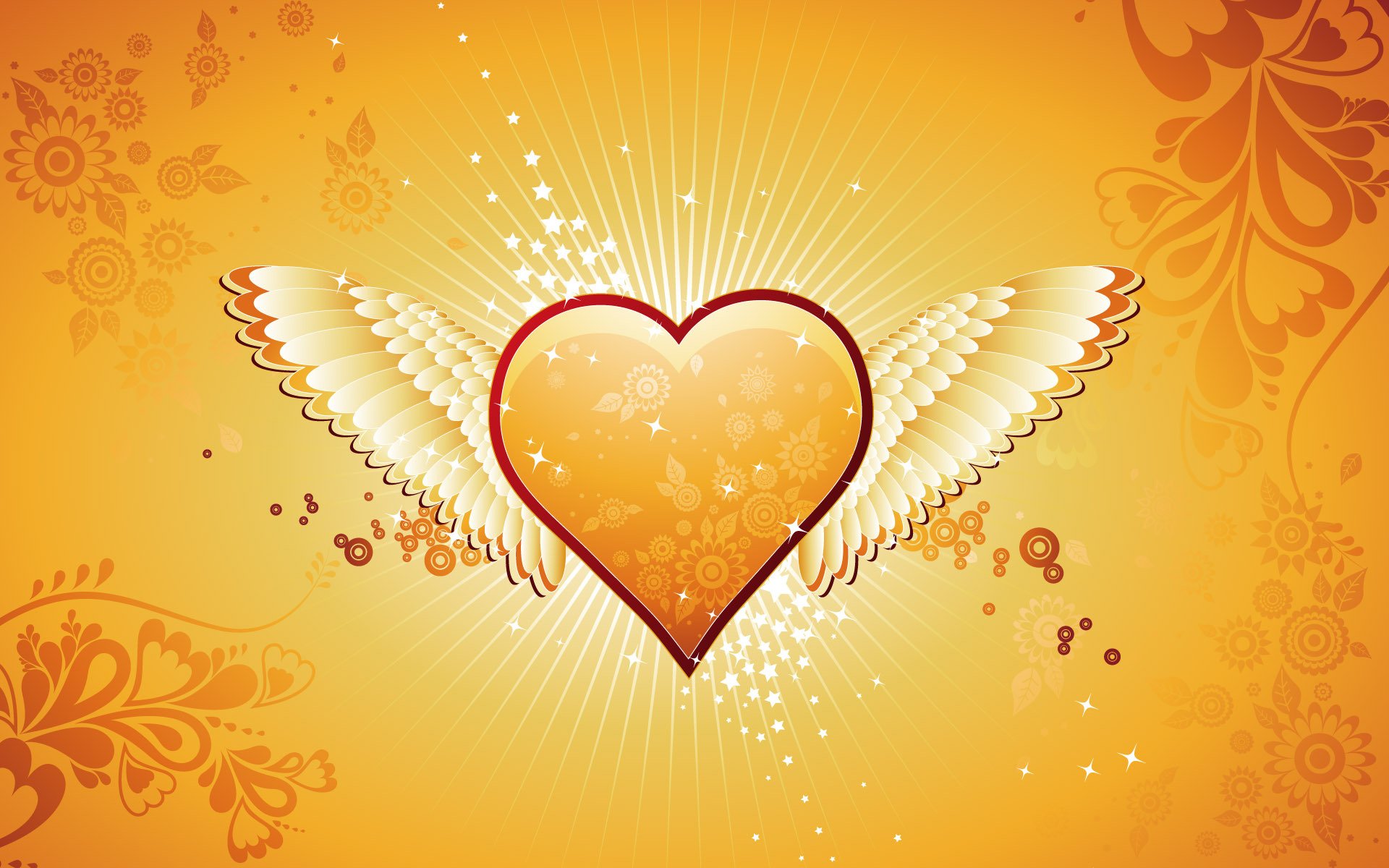 valentine s day heart love wings star