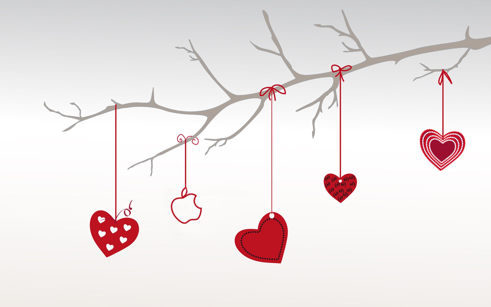 valentine \ s jour saint valentin coeur branche amour pomme