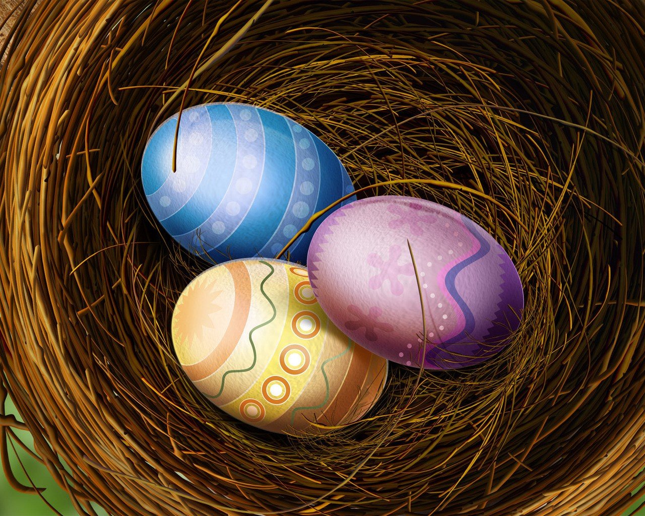 uova colore pasqua nido