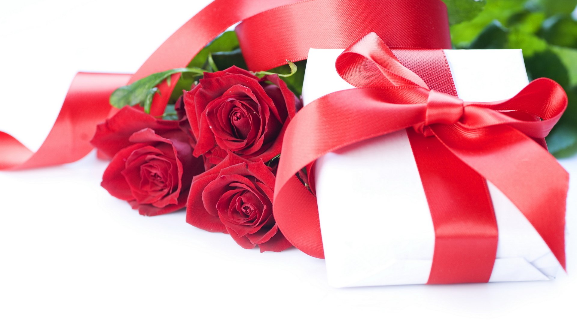 holiday valentine s day valentine s day love feelings flowers roses red gift box packaging bow ribbon satin silk