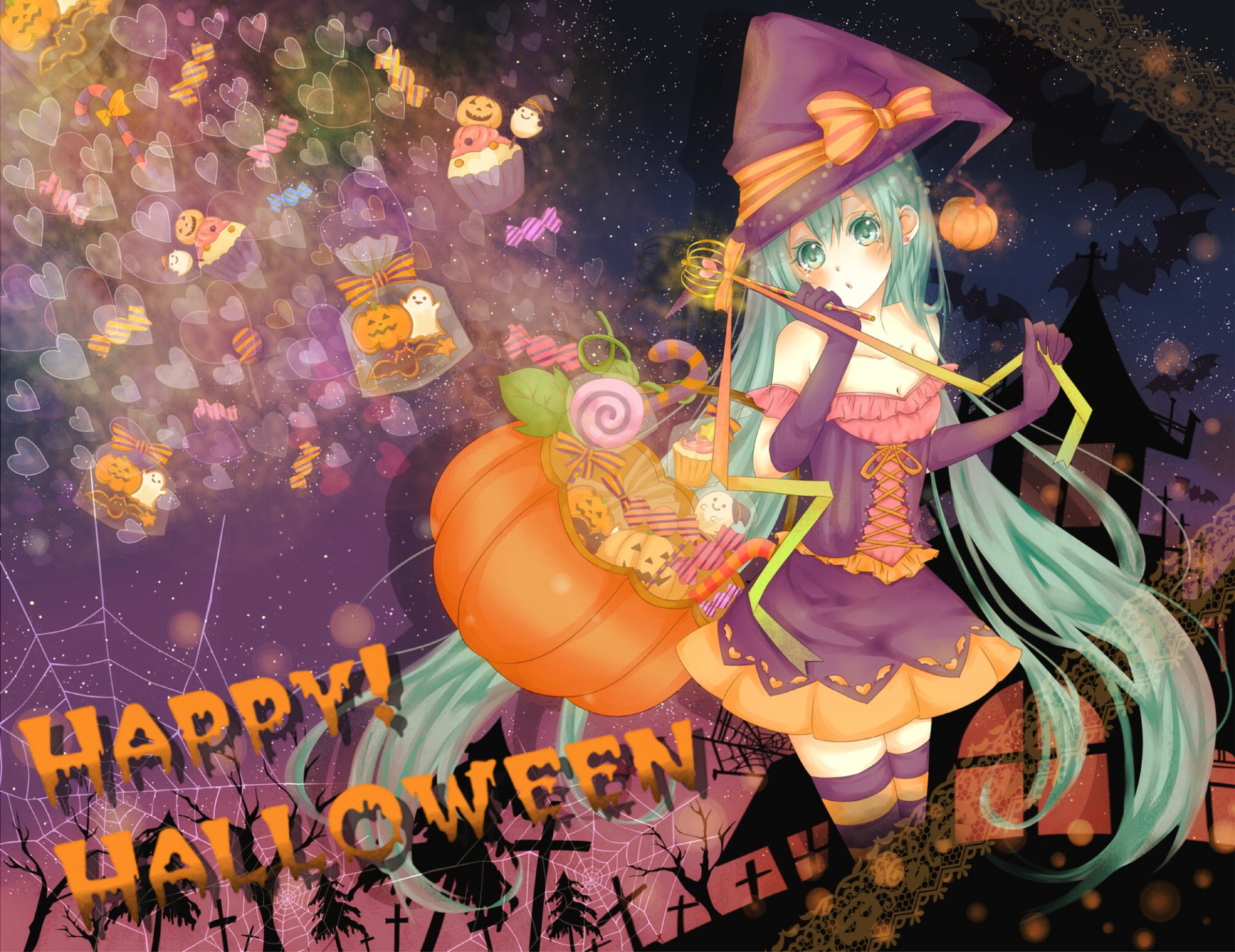 hatsune miku vocaloid halloween ragazza vacanza