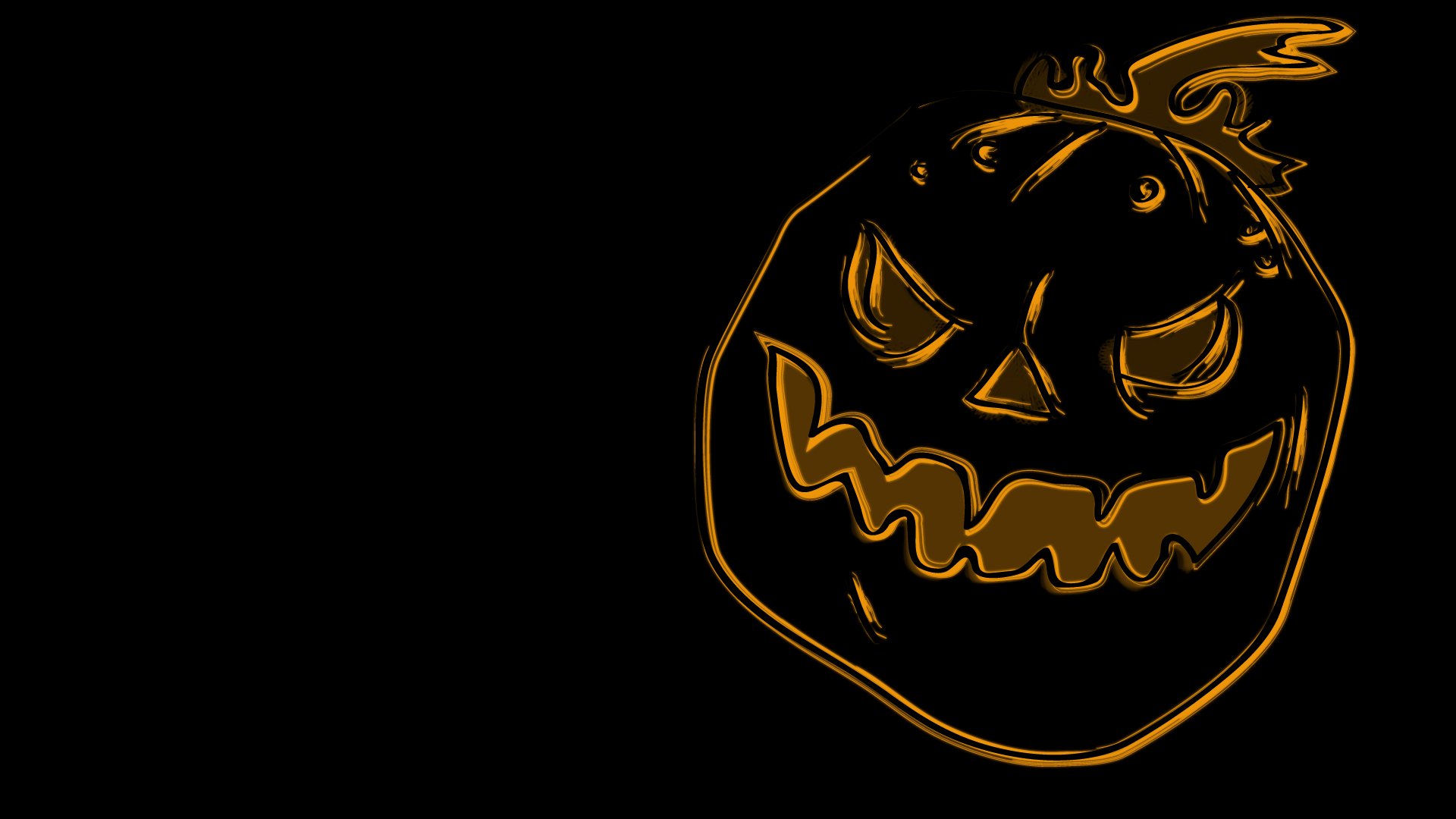 halloween vacaciones calabaza dibujo recreación imagen 1920x1080