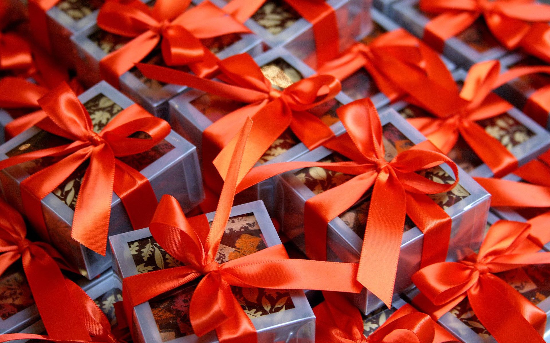 gifts blue box red ribbons bows surprise new year holiday