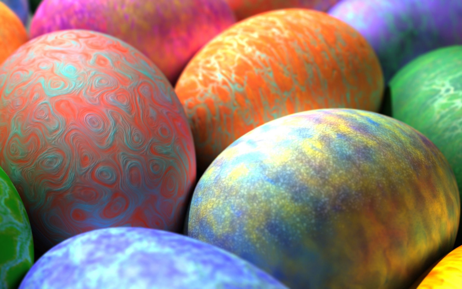 easter eggs patterns bright color