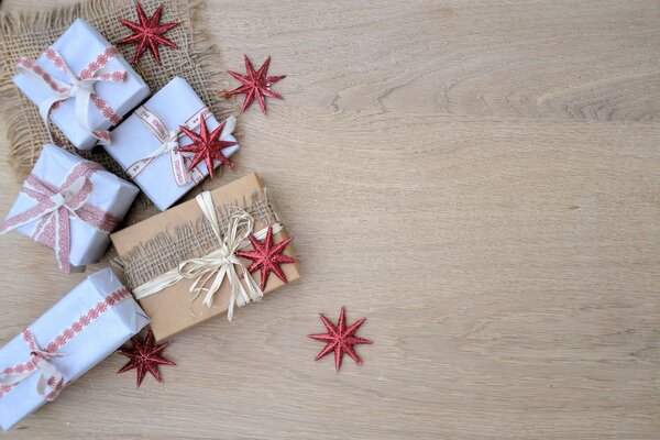 Belle décoration de cadeaux de Noël