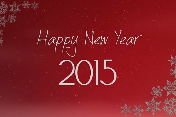Red desktop wallpaper: New Year 2015
