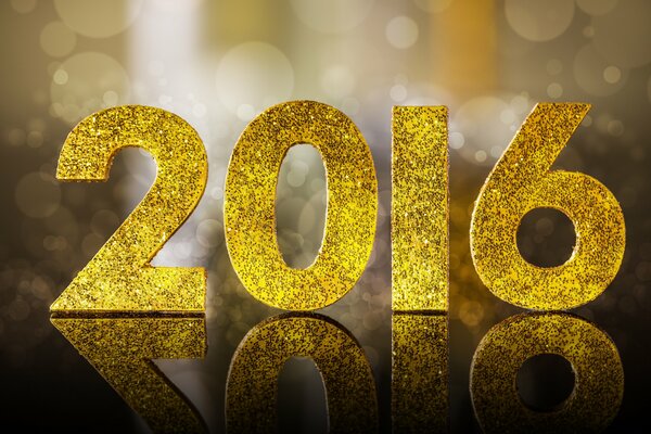 Das goldene Symbol für das kommende neue Jahr
