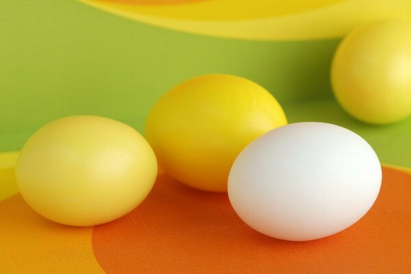 Colorful painted eggs for Easter