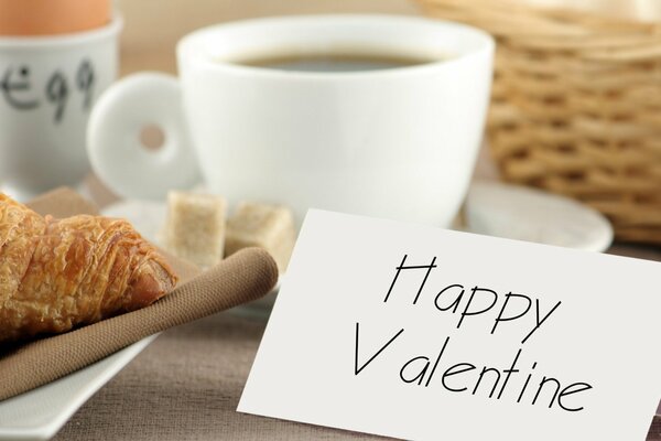 Romantic breakfast on Valentine s Day