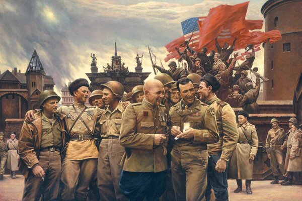 Soldiers of the USSR and the USA shared victory