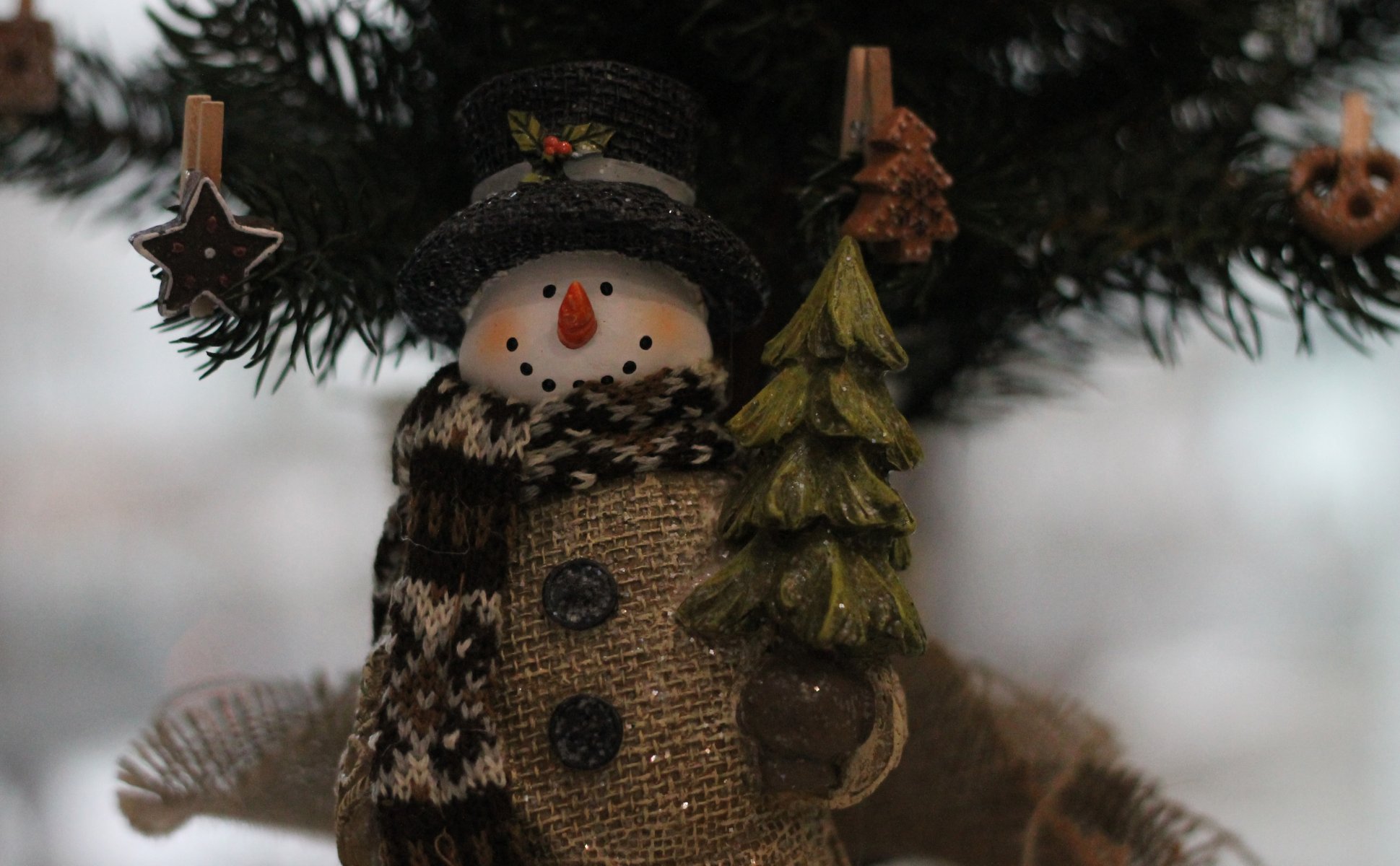 muñeco de nieve navidad árbol de navidad