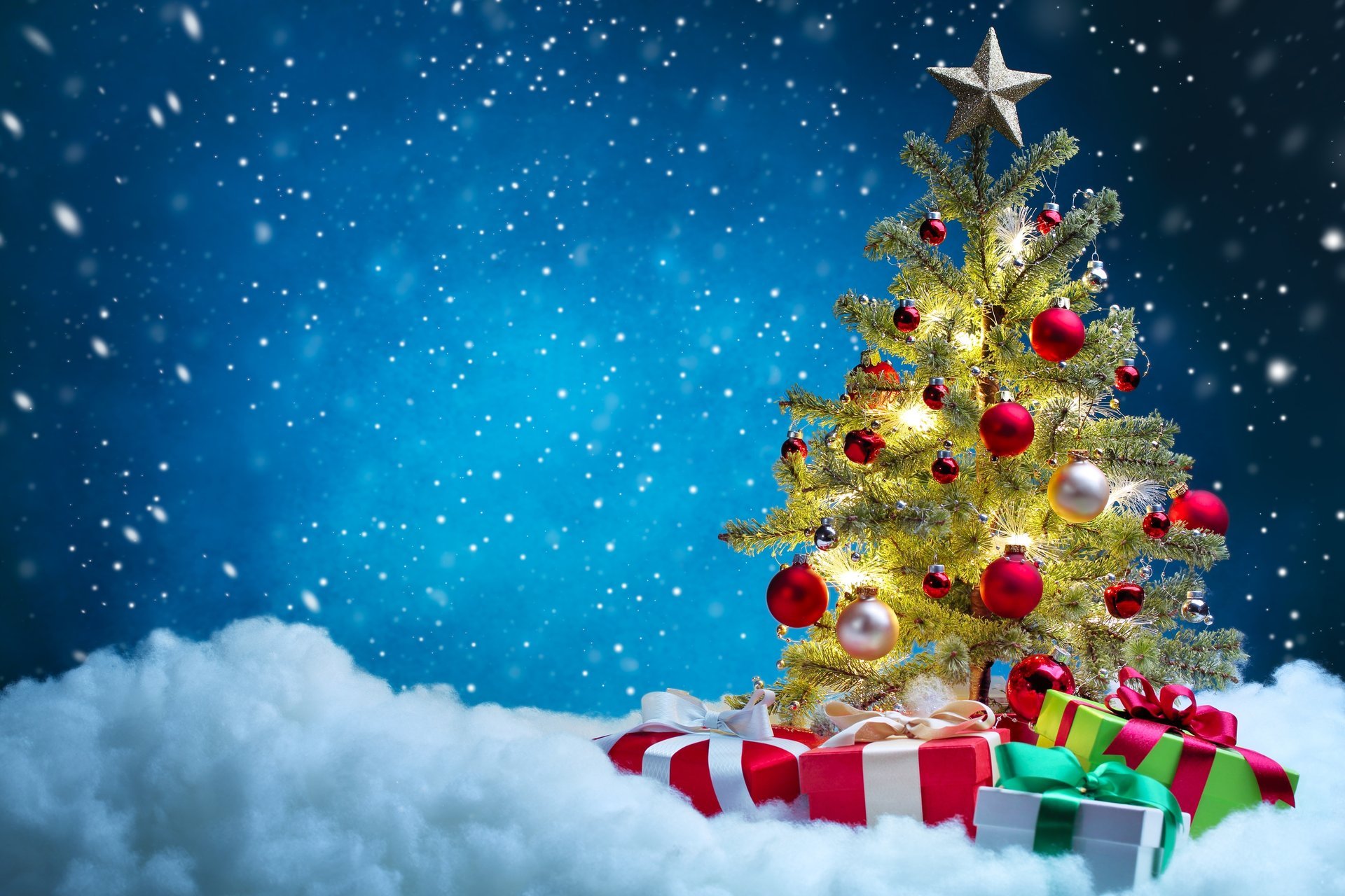 albero di natale fantasia nuovo anno decorazione regali positivo 2015