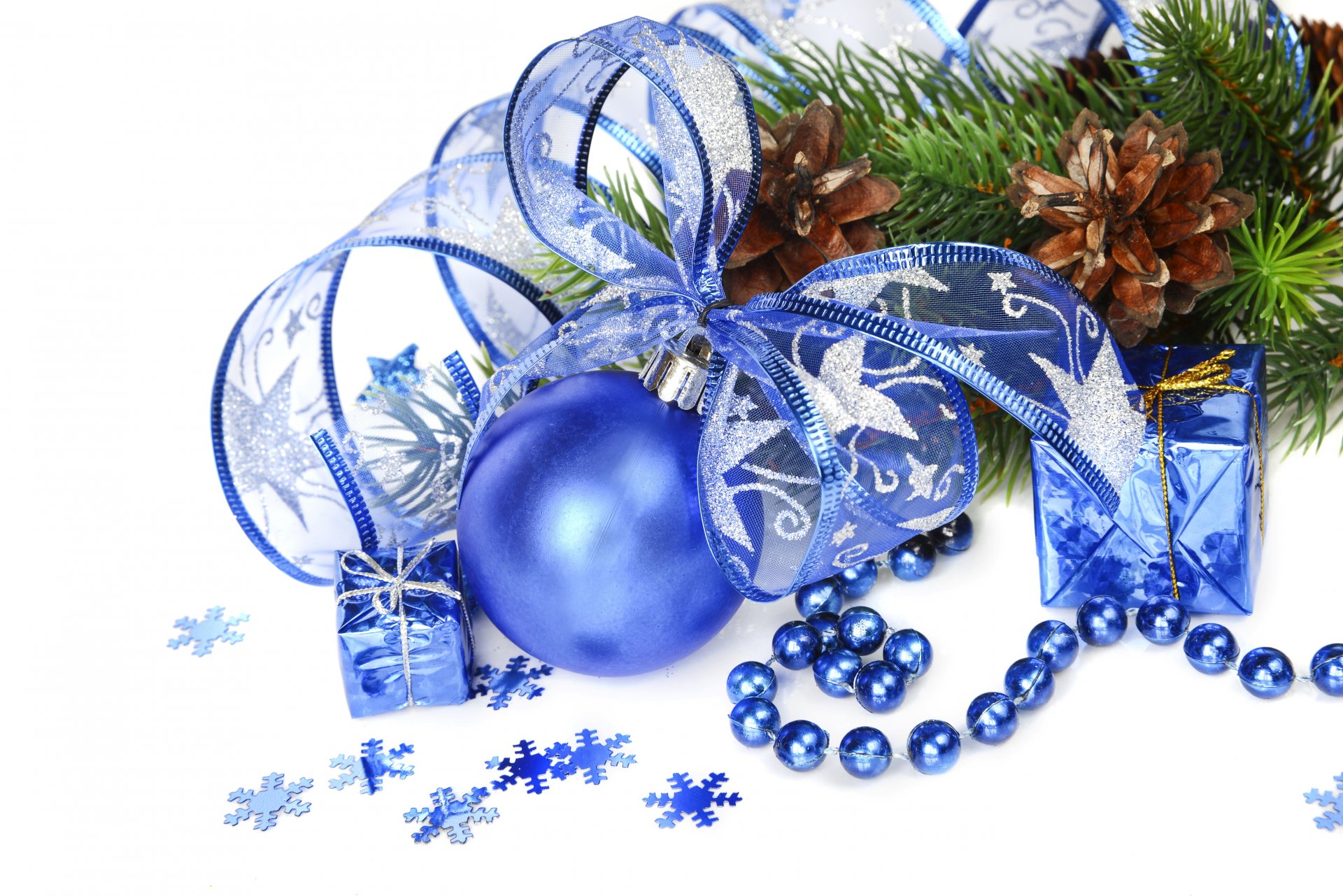 blue decoration christmas new year ball