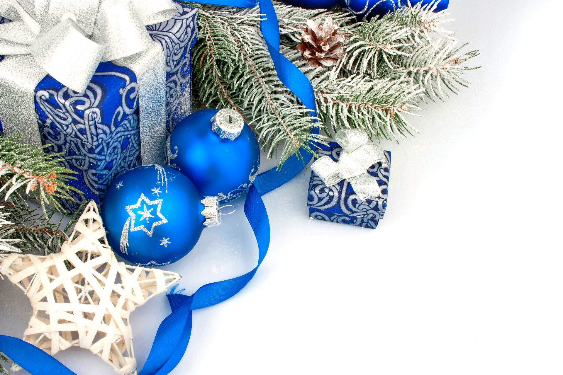 blue decorations balls gift christmas new year balls gift